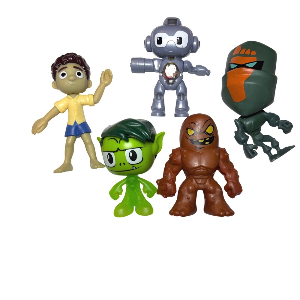 Mixed Action Figure Lot Beast Boy Clayface‎ Luca TMNT Foot Soldier Sonic Toy 5pc